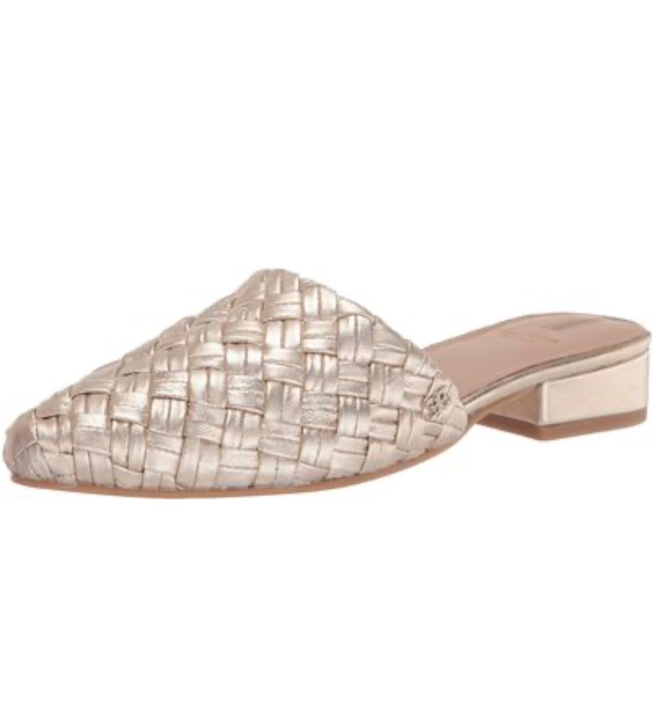 New Sam Edelman Page Gold Woven Mule Sz 5.5